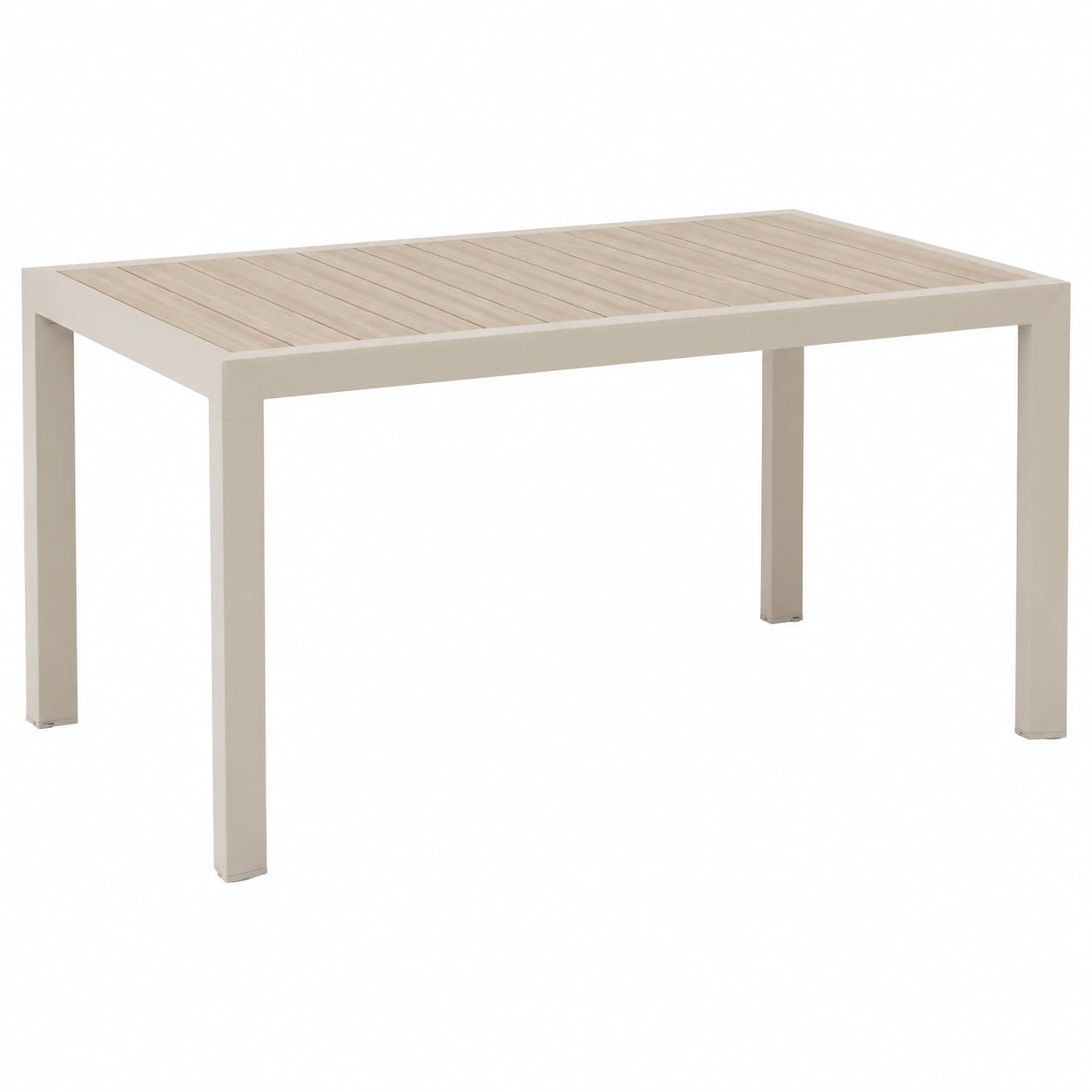 Table, 4 places, en aluminium et lin, pour les espaces de vie
