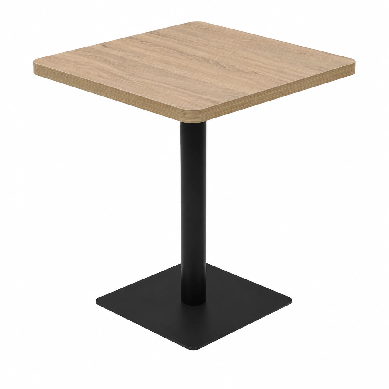 Table, en chêne et panneaux de bois, 80 x 80 x 75 cm, pour les espaces de vie