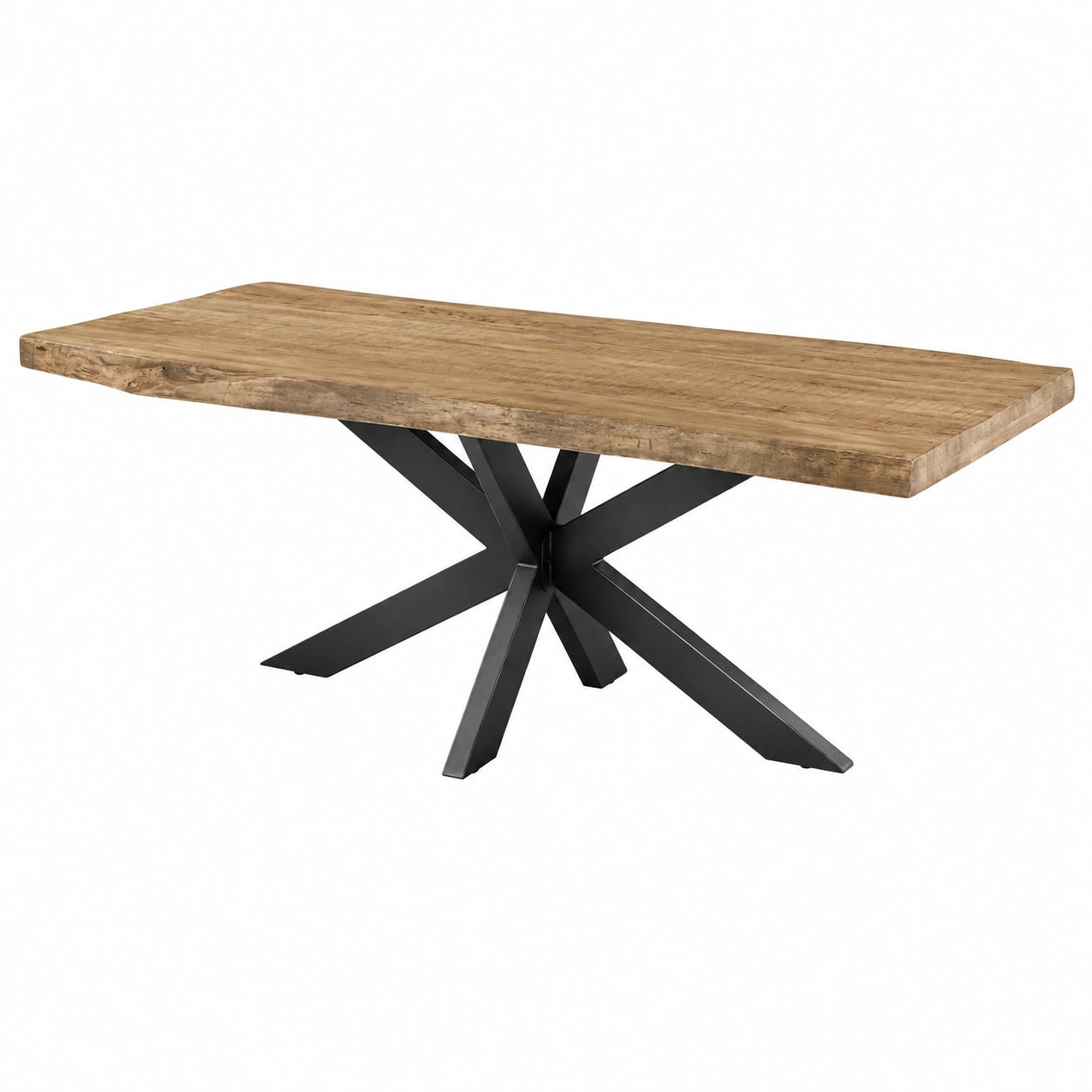 Table à manger, coloris anthracite et beige, pour la salle à manger