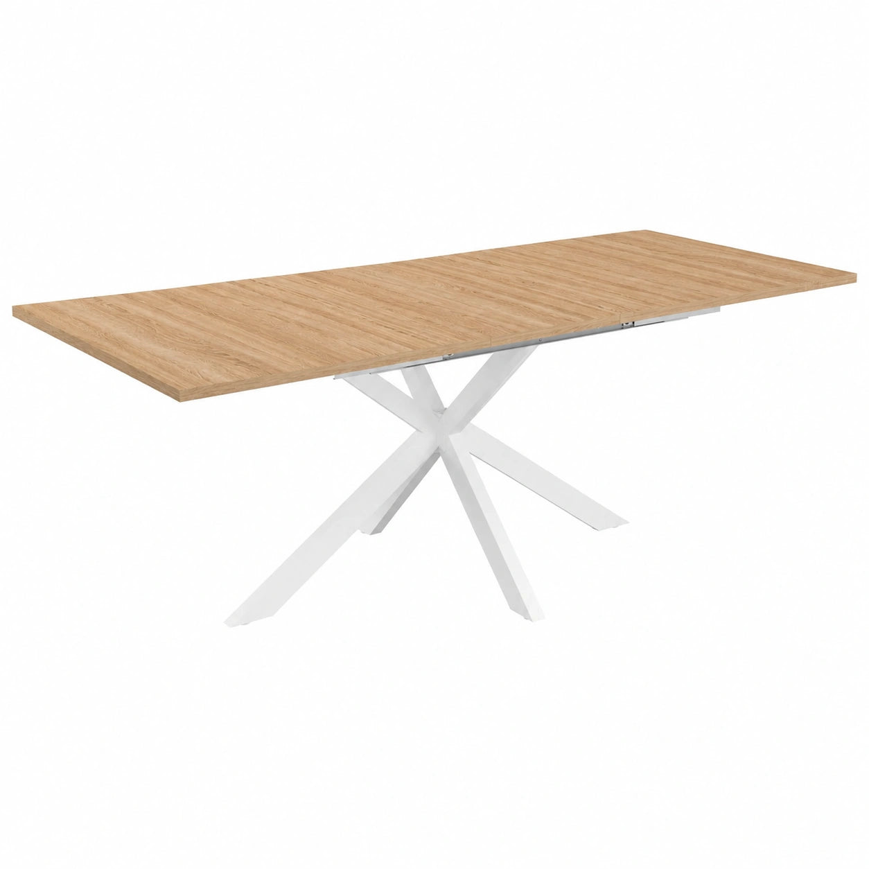 Table à manger, extensible, coloris blanc, pour la salle à manger