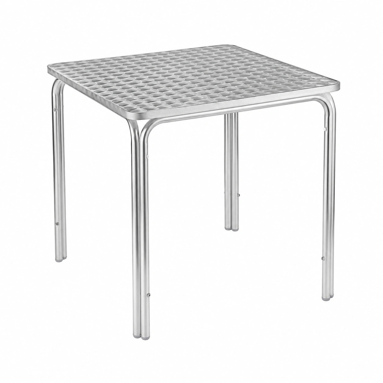 Table, en acier inoxydable et aluminium, pour les espaces de vie