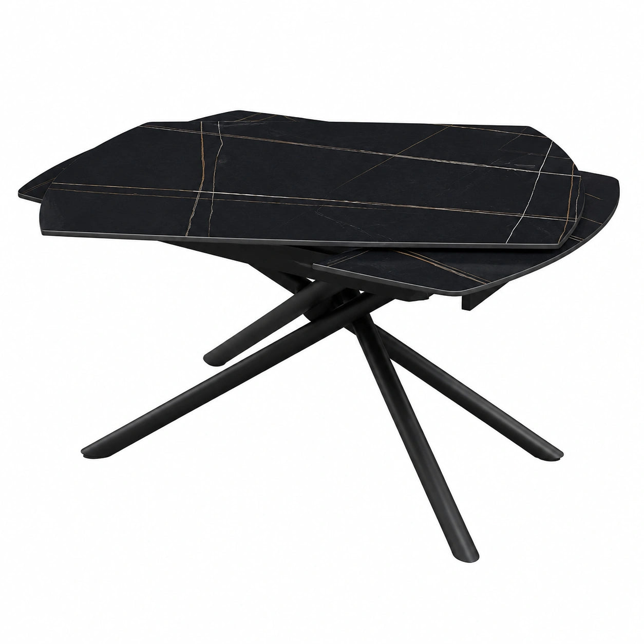Table, en métal, extensible, coloris noir, pour les espaces de vie