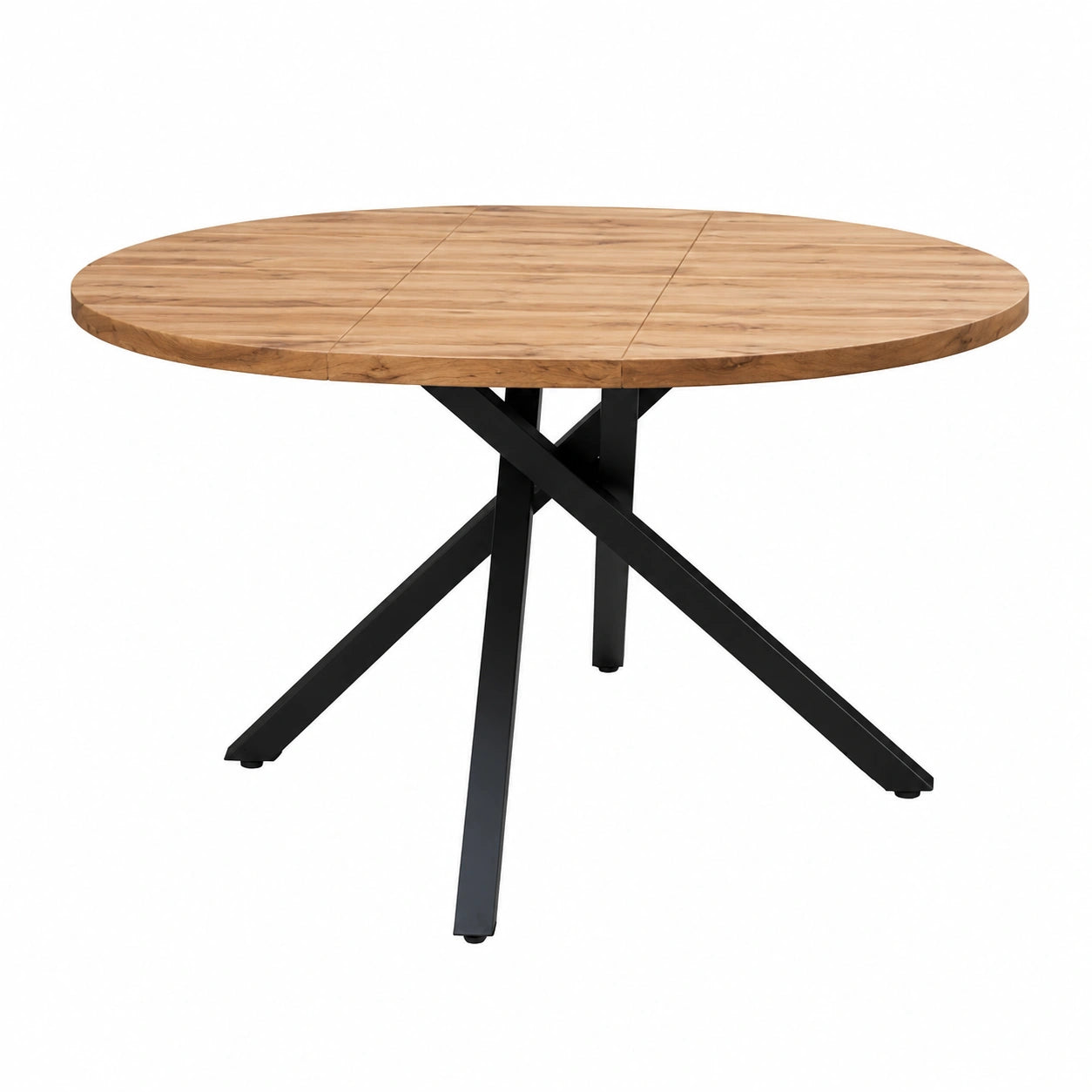 Table, en chêne, extensible, coloris noir, 100 x 75 cm, pour les espaces de vie