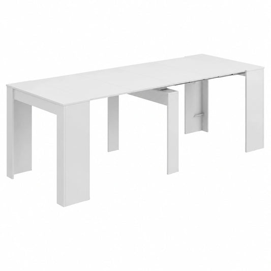 Table à manger, extensible, coloris blanc, 235 x 90 x 78 cm, pour la salle à manger