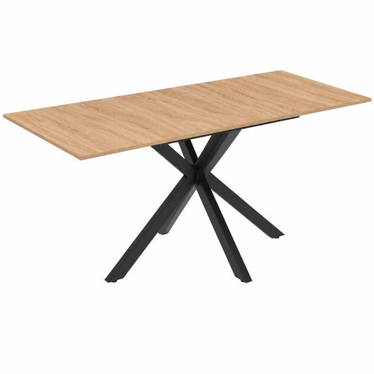 Table à manger, extensible, coloris noir, 8 places, pour la salle à manger