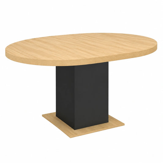 Table à manger, 8 places, extensible, coloris noir, pour la salle à manger