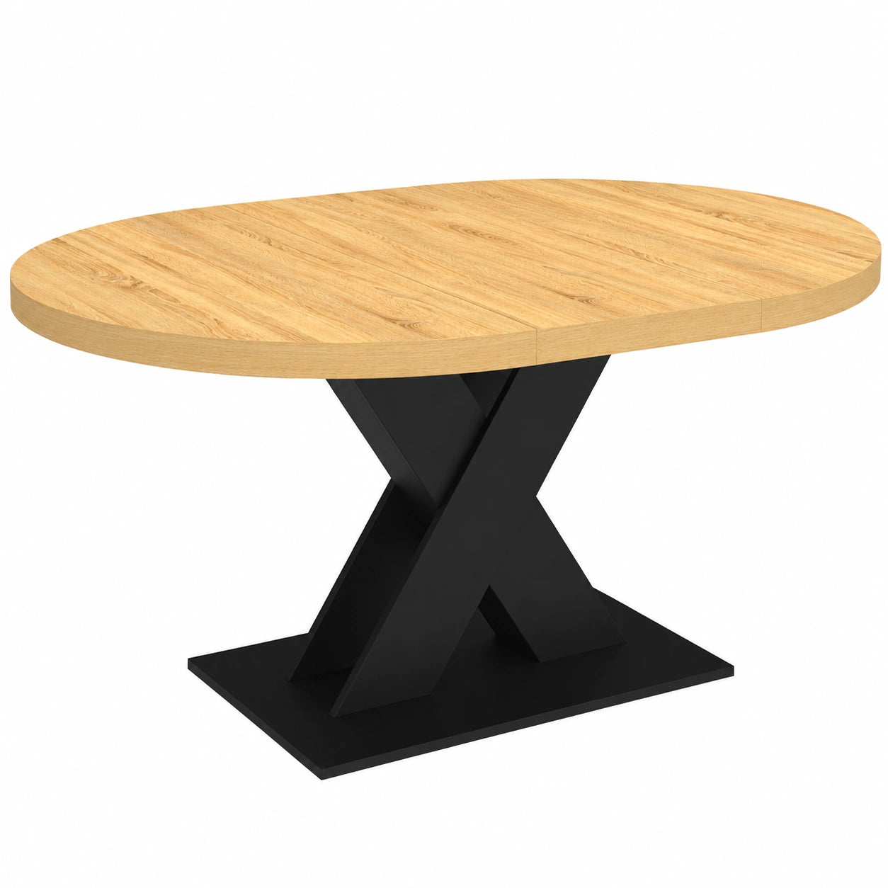 Table à manger, extensible, 8 places, coloris noir, pour la salle à manger