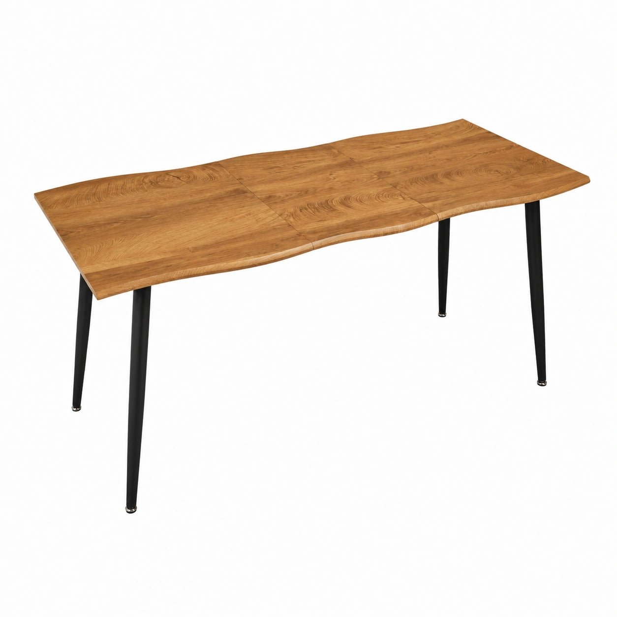Table, 6 places, extensible, en chêne et panneaux de bois, pour les espaces de vie