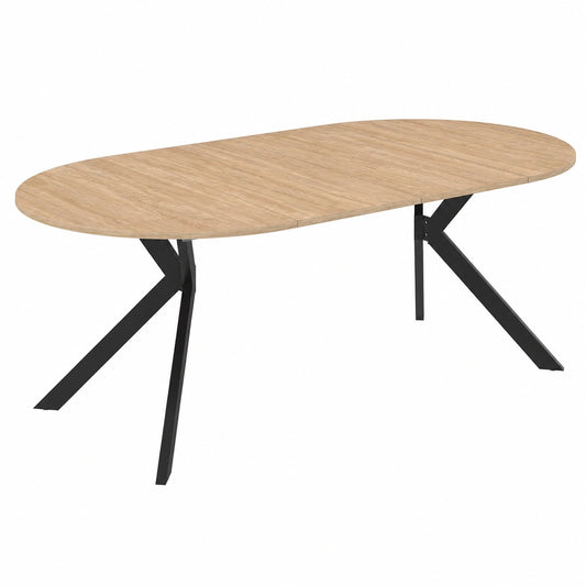 Table à manger, extensible, coloris noir, pour la salle à manger