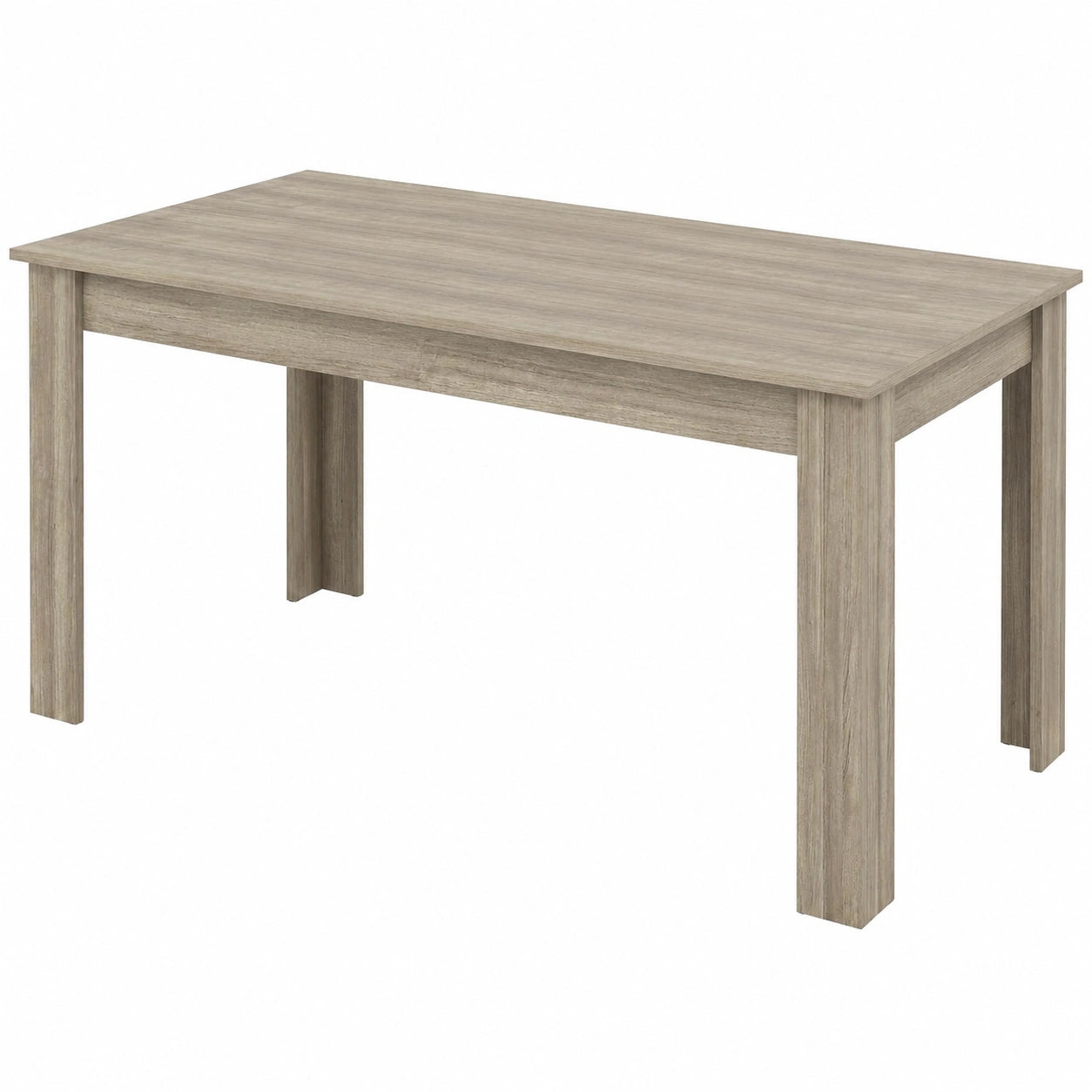Table à manger, en chêne, coloris noir et gris, 8 places, pour la salle à manger