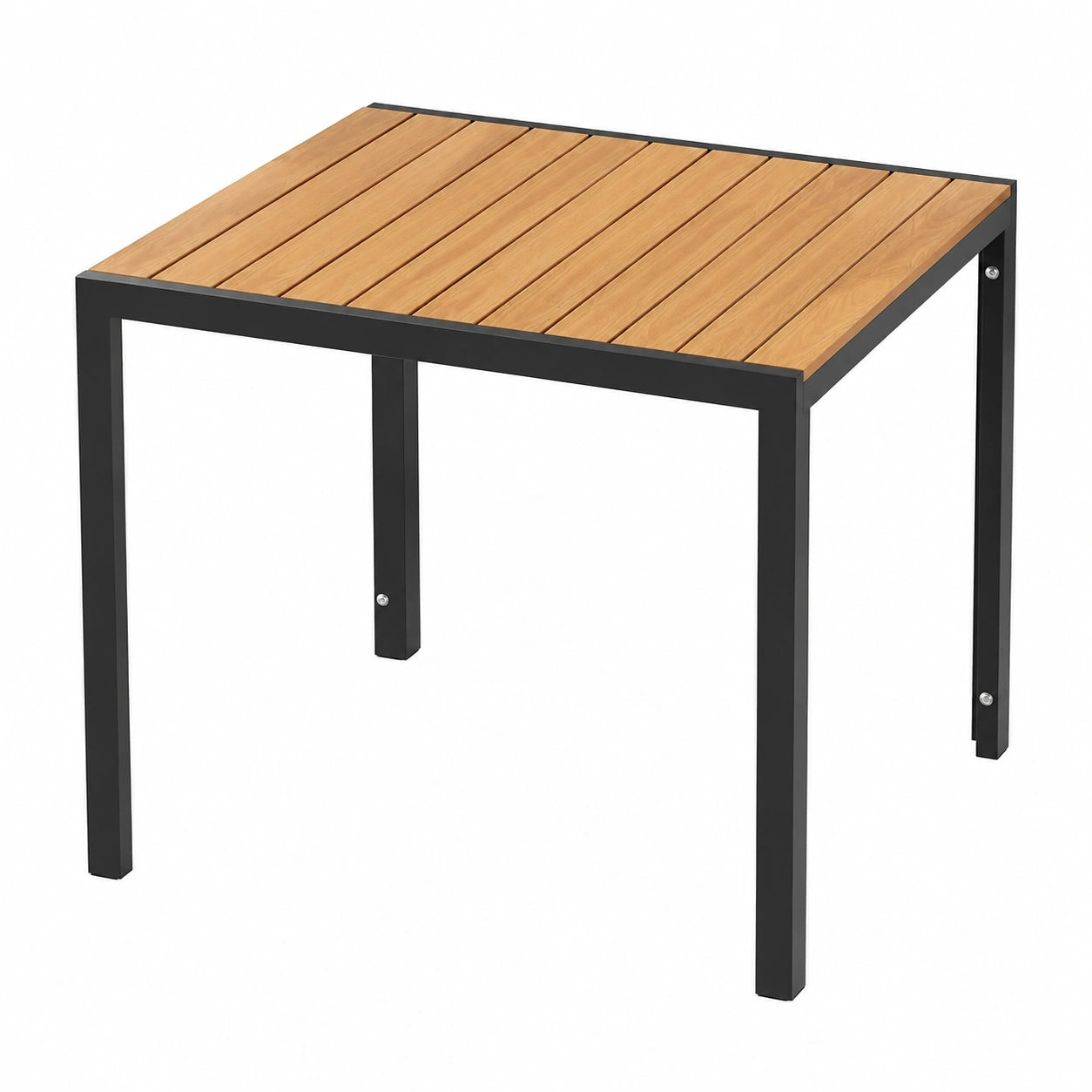 Table à manger, en aluminium, coloris noir, 75 x 75 cm, pour la salle à manger