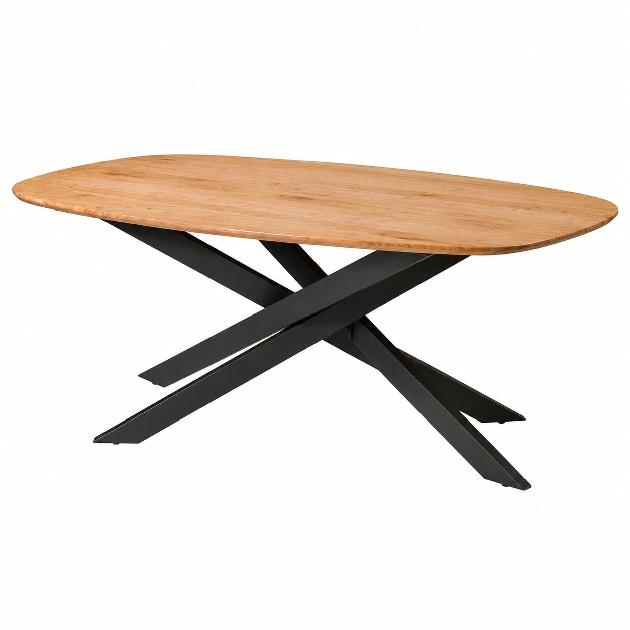 Table à manger, 200 x 100 cm, coloris naturel, pour la salle à manger