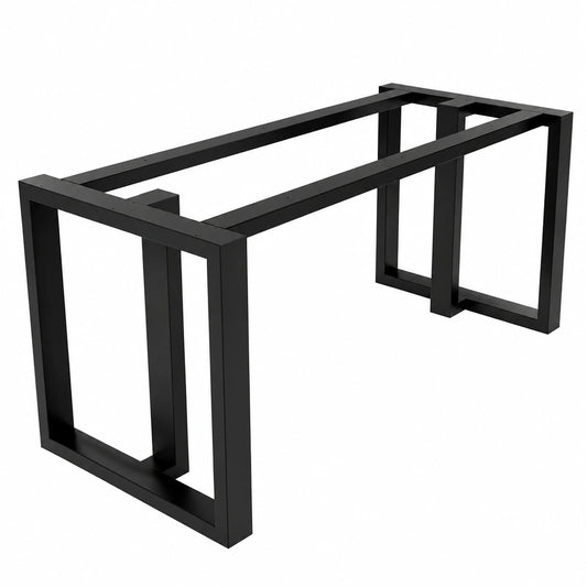 Bureau, en acier, coloris noir, 180 x 70 x 72 cm, pour l’espace de travail
