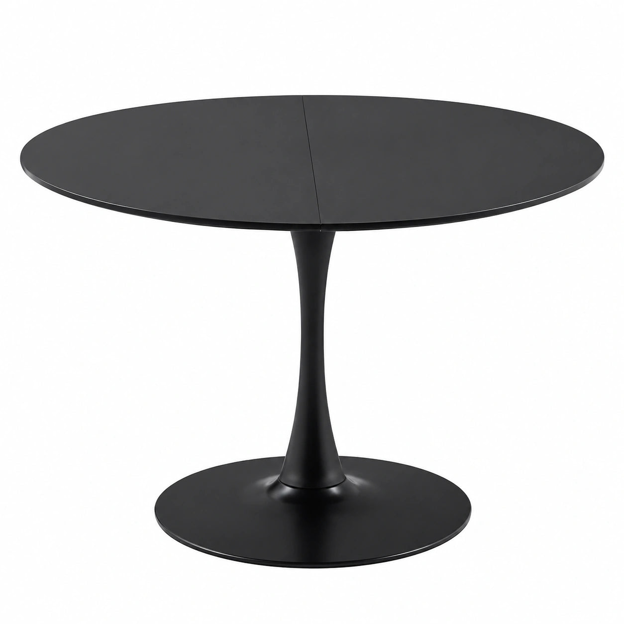 Table à manger, en métal, 6 places, 110 x 110 x 73 cm, coloris noir, pour la salle à manger